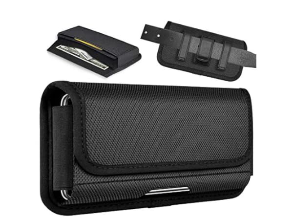 Nylon Dual Phone Holster Pouch Case fit 2 Cell Phones for iPhone  14/13/12/11 Pro Max Samsung Note 20 Note10+ Galaxy S20+ S20