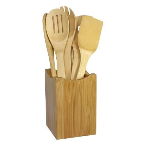 Bamboo Kitchen Utensils Set 8-Pack - Wooden Cooking Utensils for – Lasting  Freshness