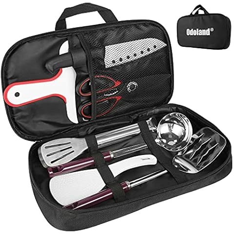 Extremus Camp Kitchen Cooking Utensil Set 13/27 Pcs Cookware Kit - Portable  Outdoor Cooking and Grilling Utensil Organizer Travel Set for Backpacking  BBQ Camping Travel Camping Accessories Green