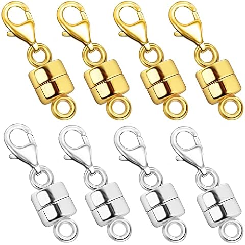 OHINGLT OHINgLT Necklace clasps and closures,converters Jewelry clasps for  Bracelet Necklaces chain,gold and Silver Plated Jewelry Makin