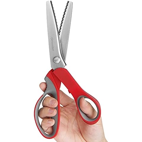 SINGER 9 Pinking Shears with Comfort Grip, Stainless Steel Zig Zag Scissors