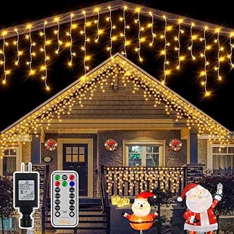 Waterproof Christmas Tree Lights With Remote 197ft Warm White