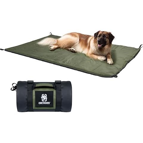 Reversible Waterproof Dog Bed Pad for Camping Travel, Portable Car Seat Pet Cushion Mat with Handles for Small Medium Dogs Cats Catalonia Size: Medium