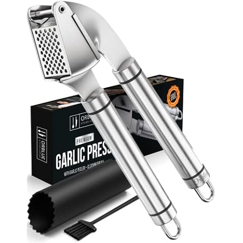 Garlic Press, Stainless Steel Premium Garlic Presser, Sturdy Garlic Crusher  Heavy Duty Garlic Mincer, Kitchen Cooking Gadget To Press Clove And Smash