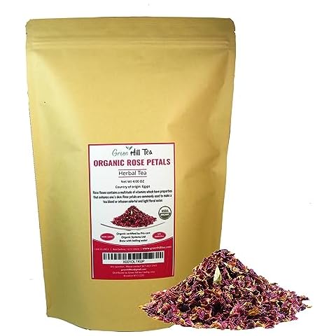 TIAN HU SHAN Rose Tea Loose Leaf, Primium Dried Rose Buds, Food Grade Rose,  Rose Herbal Tea, Caffeine free, 4 Ounce Pack of 1