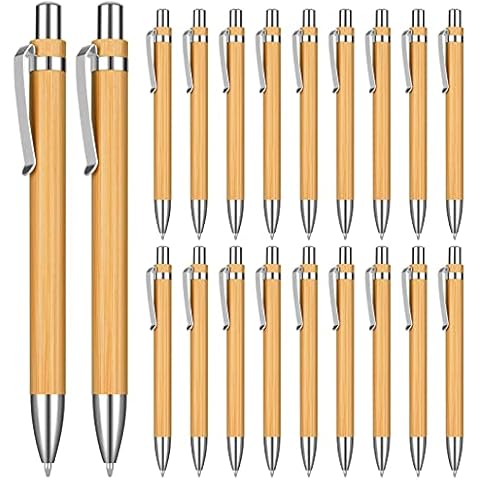 Glovion Wooden Ballpoint Pen Set 2 Pack Fancy Luxury Gel Rollerball Writing Pens for Men Nice Wood Pen with Gift Case Extra 4 Refills(blue and Black)