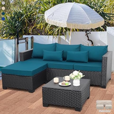 Outdoor Sectional Couch with Storage
