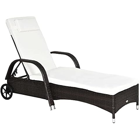 vmgreen Outdoor Patio Chaise Lounge Small Headrest Waterproof