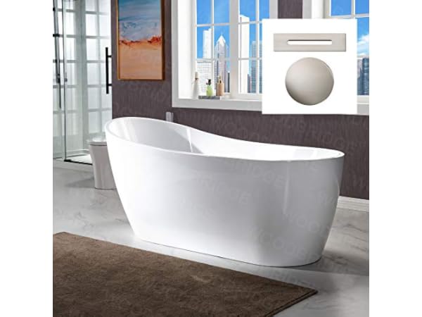 The 10 Best Overflow Drain Freestanding Bathtubs Of 2024 Reviews   51rtjFrlllL.  CR0,0,600,450 