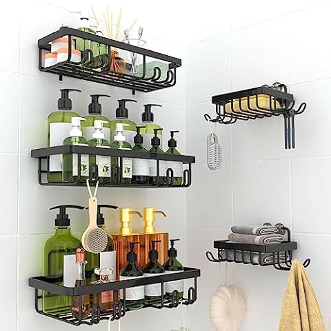 Sakugi Shower Caddy - X-Large Adhesive Shower Organizer, Rustproof Shower  Shelves for inside Shower, Premium 304 Stainless Steel Shower Rack for
