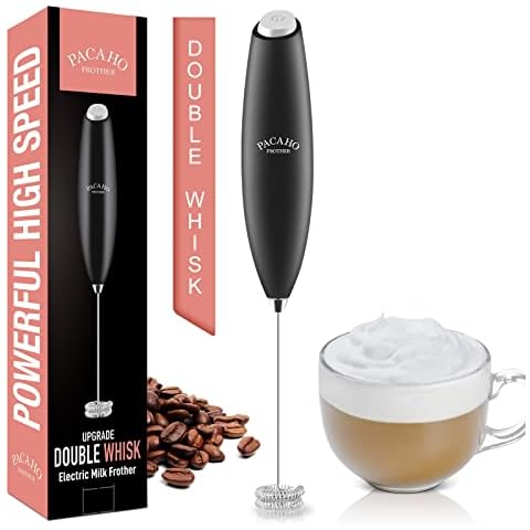 Eastsign Portable Milk Frother, Travel Frother for Coffee, Travel Kettle,  Hot and Cold Foam Milk Frother Steamer, Latte, Cappuccino, Hot Chocolate