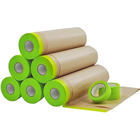 Yudahgan Masking Paper, Masking Paper for Painting - 18 inch x 50 Feet, Tape and Drape Painters Paper, Automotive Paint Masking Paper, Assorted