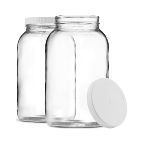 Paksh Novelty Mason Jars - Food Storage Container - 4-Pack Regular Mouth  Glass Jars- Airtight Container for Pickling, Canning, Candles, Home Decor