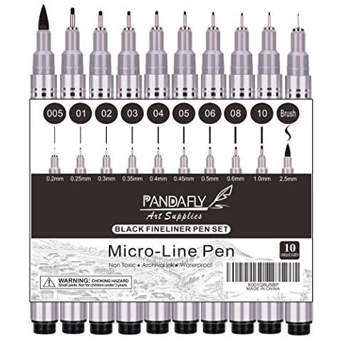 Mr. Pen- Black Fineliners, Fine Point Pens, 0.25mm, 4 Pack, Bible Pens No  Bleed, Fine Tip Pens 