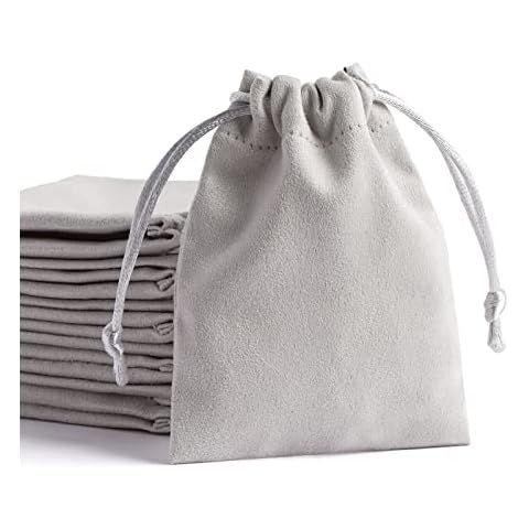 PandaSew 20 Pack Cotton Canvas Drawstring Bags Durable Reusable Package  Jewelry Pouch 4 x 3.15 inches Small Gift Bags, Beige