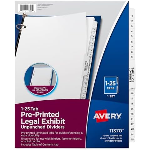Paper Legal Index Dividers