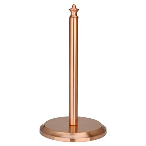 MyGift Copper Tone Industrial Pipe & Marble Base Countertop