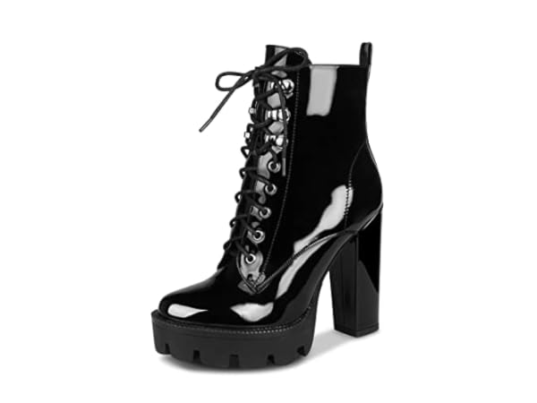 Patent Leather Platform Boots for Women thumbnail