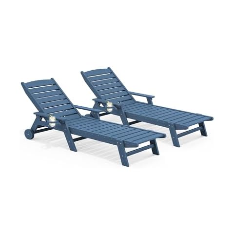 Patio Chaise Lounges with Backrest