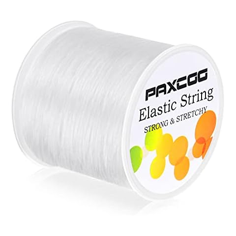 M Fabrics Stretchy Clear Elastic Stretch Crystal Thread String Cord for DIY   M Fabrics Ideal for beads craft designing project, repair or assemble  your bracelets, necklaces, etc Great for making jewelry