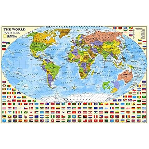 Color World Map - Borders, Countries, Roads and Cities - Premium 1000 Piece  Jigsaw Puzzle for Adults