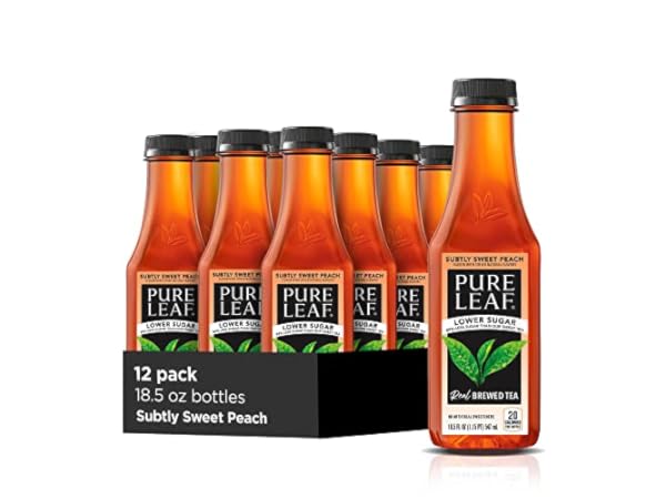 Gourmet Kitchn Peach Iced Tea - Made From Natural Leaves and Cane with  flavor Flavors Sourced Sources 100 Calories Per bottle 2 Pack (16.9 oz., 24  Ct