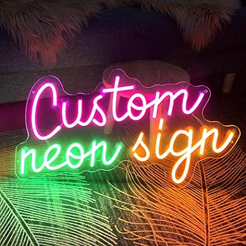 Custom Neon Signs, Personalized Neon Sign for Bedroom Wall Decor Large LED Signs for Wedding,Birthday Party, Bar,Company Logo Business,Name Sign 10