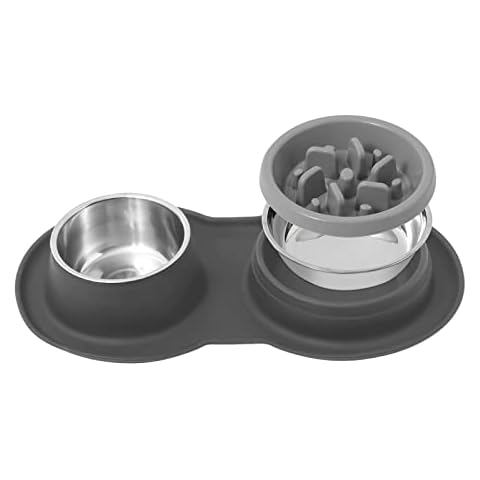 Ohmo OHMO Cat Food Mat and One Small Food Can Cover Lid, Silicone Pet  Feeding Mat for Floor Non-Skid Waterproof Dog Water Bowl Tray