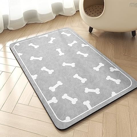 Hoki Found -Waterproof Pet Feeding Mats with High Lips - Multiple Size and  Colors for Dogs, Cats & Others-G