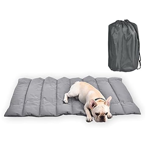 Reversible Waterproof Dog Bed Pad for Camping Travel, Portable Car Seat Pet Cushion Mat with Handles for Small Medium Dogs Cats Catalonia Size: Medium