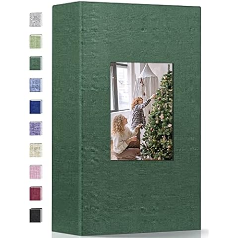 Slip in Photo Album for 200 4x6, 5x7 Photos, Personalised Fabric Photo Album  With Sleeves 