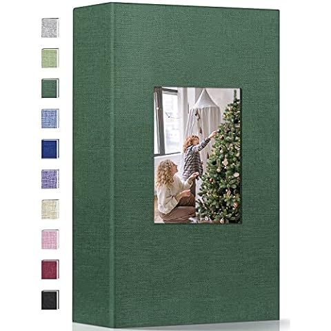 Slip in Photo Album for 200 4x6, 5x7 Photos, Personalised Fabric Photo Album  With Sleeves 