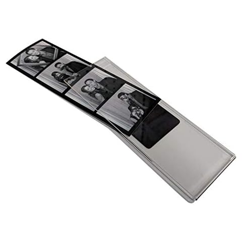 Photo Booth Nook Bookmark Sleeves - Vinyl Photobooth Strip Frames, Picture Strip Holder, Lightweight, Shatterproof Material - Ideas for Party Favors