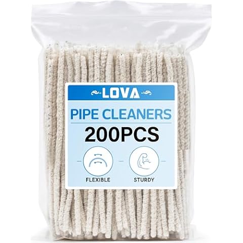 Pipe Cleaners Set with 132 Hard Bristle Pipe Cleaners, 2 Nylon