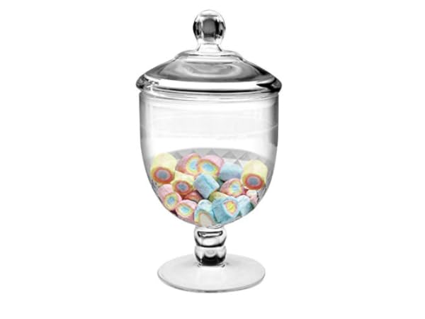  DecorFest Clear Plastic Tall Candy Jar Decorative Jar