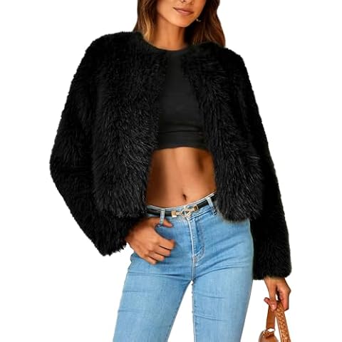 Pockets Faux Fur Jackets for Women