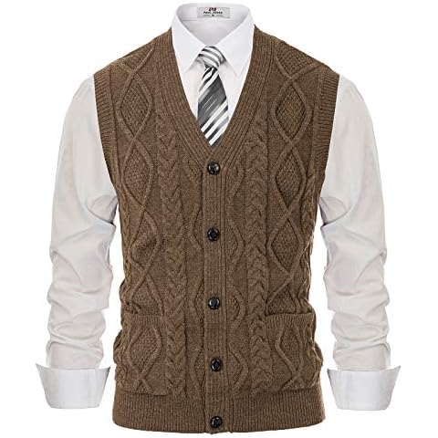 Pockets Sweater Vests for Men