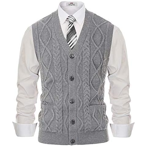 Pockets Sweater Vests for Men