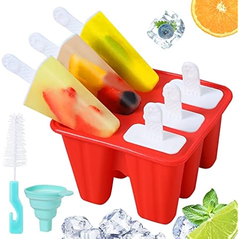 Popsicles Molds, 12 Cavities Silicone Popsicle Molds for Kids Adults Food  Grade Popsicle Maker Molds BPA-Free Ice Pop Mold Homemade Ice Pop Maker  with Popsicle Sticks, Popsicle Bags, Cleaning Brush 