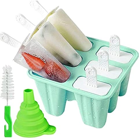 Mchoice Popsicle Molds Silicone Ice Pop Mold, 10 Pieces BPA Free