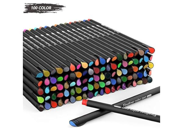  ai-natebok 36 Colored Fineliner Pens Fine Tip Pens Porous Fineliner  Color Pens for Journal Planner Writing Note Taking Calendar Agenda Coloring  Art School Office Supplies : Office Products