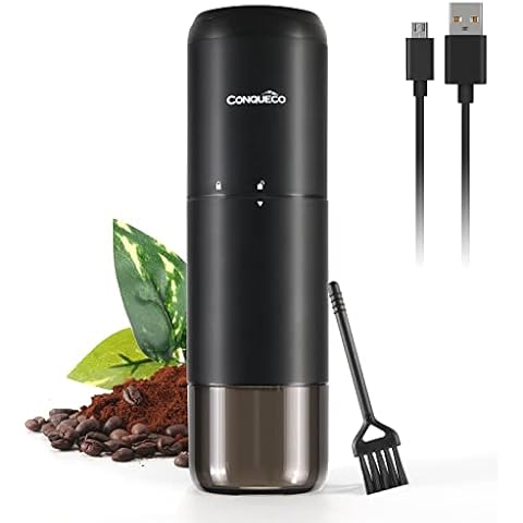 NewlukPro Coffee Grinder Electric, Portable Mini Conical Burr Mill,  Stainless Steel Compact Cafe Grind with Precise Adjustable  Settings,Automatic