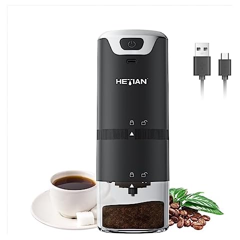 PARACITY Coffee Grinder Electric Burr, Small Cordless Coffee Grinder Mini  with Multi Grind Setting, Portable Coffee Bean Grinder Automatic for