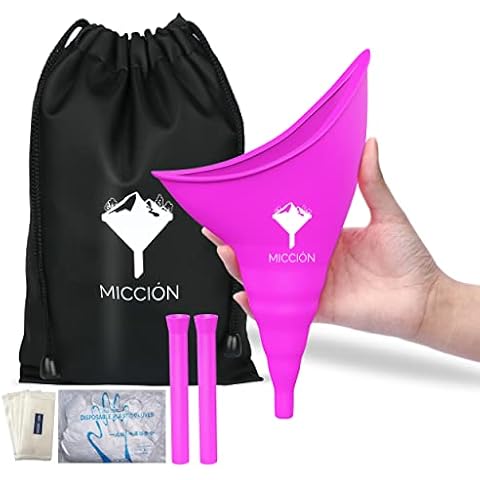 Female Urination Device, Female Urinal Silicone Funnel Urine Cups Portable  Urinal for Women Standing Up to Pee Funnel Reusable Women Pee Funnel,  Outdoor, Activities, Camping (Fuchsia) Purple