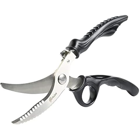  Zulay Kitchen Spring-Loaded Poultry Shears - Premium Heavy Duty  Kitchen Chicken Shears With Anti-Slip Handle & Safety Lock - Poultry  Scissors For Meat, Game, Chicken, Bone, Herbs & More : Home