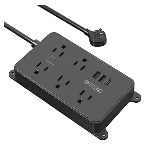 Use Velcro Command strips to attach your power strip to the