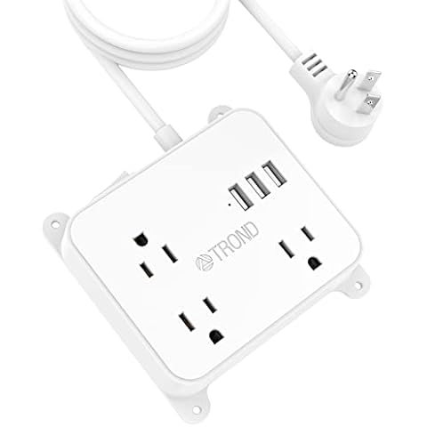 Use Velcro Command strips to attach your power strip to the