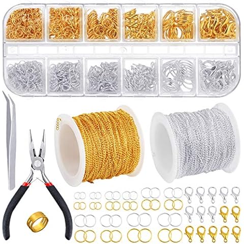 33 Feet Curb Link Chain with Spool Rose Gold Twisted Link Chains Bulk with  4mm Jump Ring and Lobster Clasps for DIY Necklace Jewelry Making