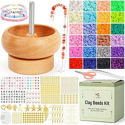 ELECTRIC CLAY SEED Bead Spinner with 3171 PCS Jewelry Beads Set