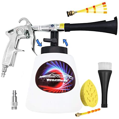  Fochutech Car Cleaning Gun High Pressure Air Blow Gun Interior Car  Cleaning Kit Interior Detailing Kit Air Duster Blower Gun Car Duster Air  Compressor Needed High Pressure Car Cleaning Tools (Silver) 